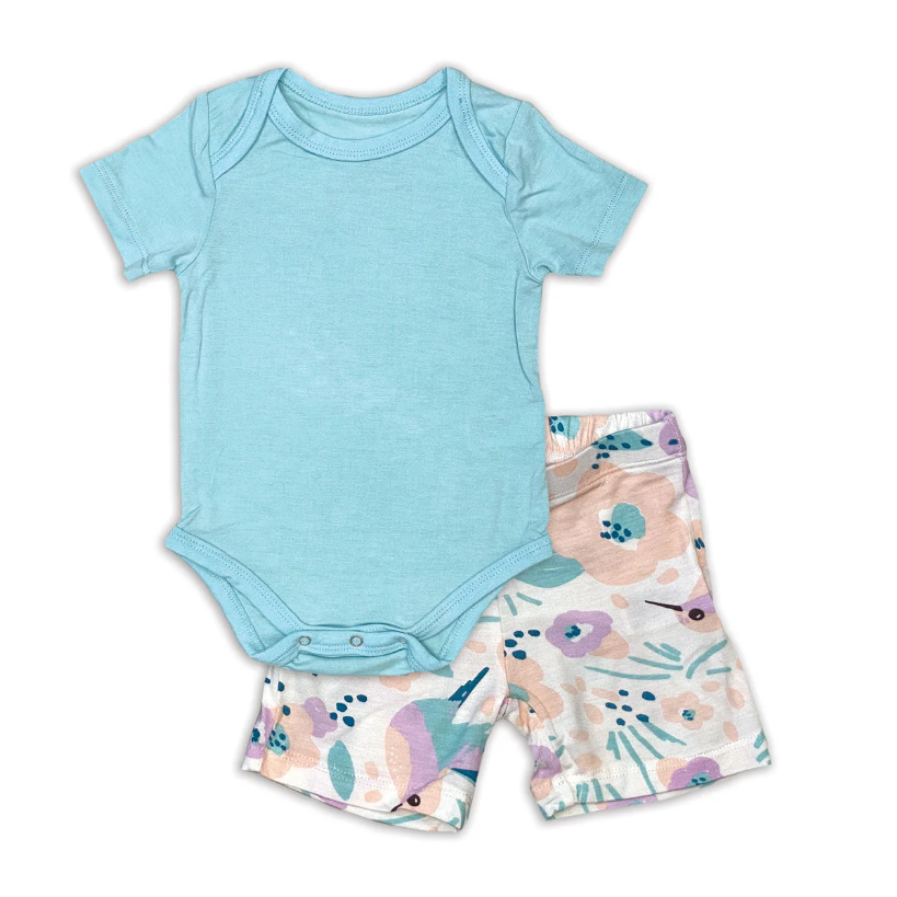 Silkberry Baby Onesie & Short Set-SU24