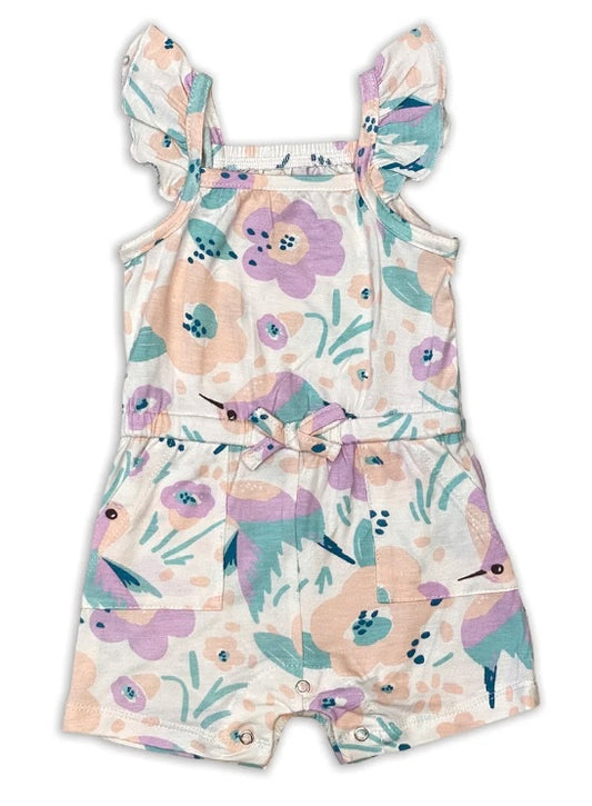 Silkberry Baby Bamboo Sleeveless Ruffle Romper SP24