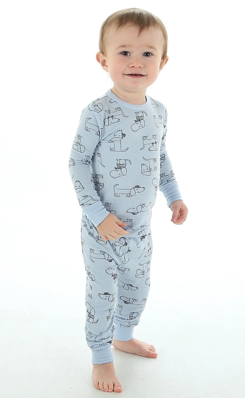 Silkberry Baby Bamboo Dog Print Pajama Set SP24