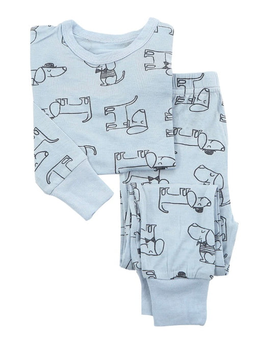 Silkberry Baby Bamboo Boys Dog Print Pajama Set SP24