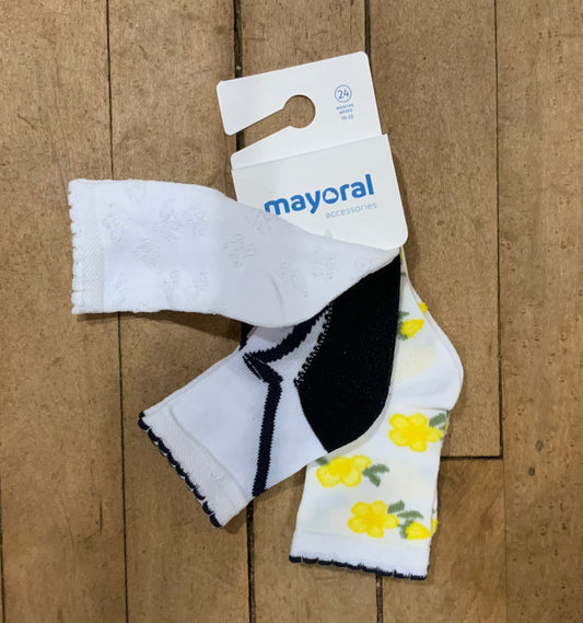 Mayoral 3Pk Socks-SP21-white