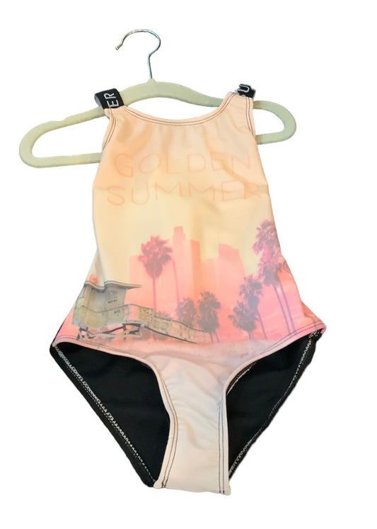 Nasri One Piece Thick-Elastic Straps Girls Swimsuit SU22 Golden Summer