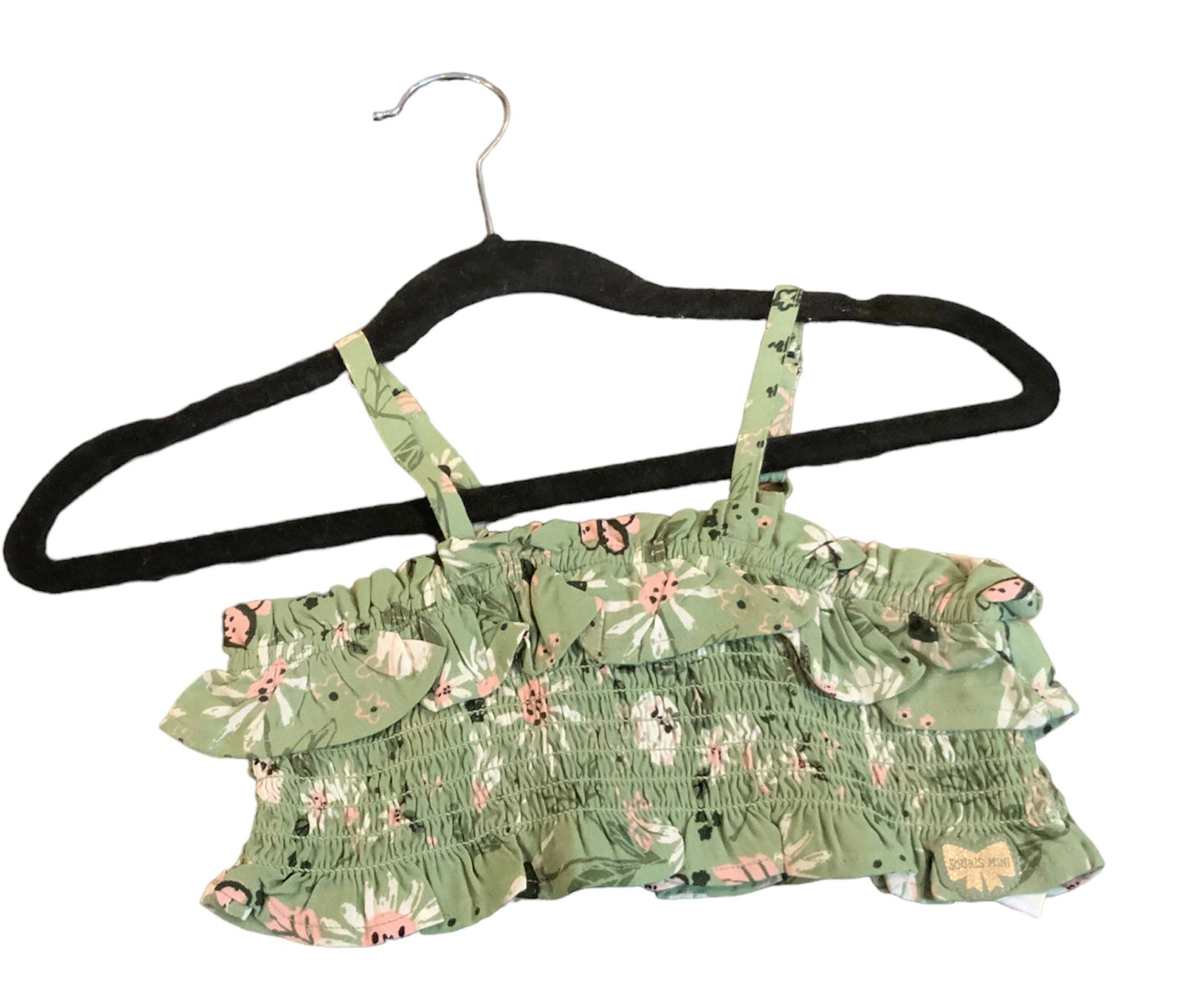 Souris Mini Green Floral Short Tank Top SP22