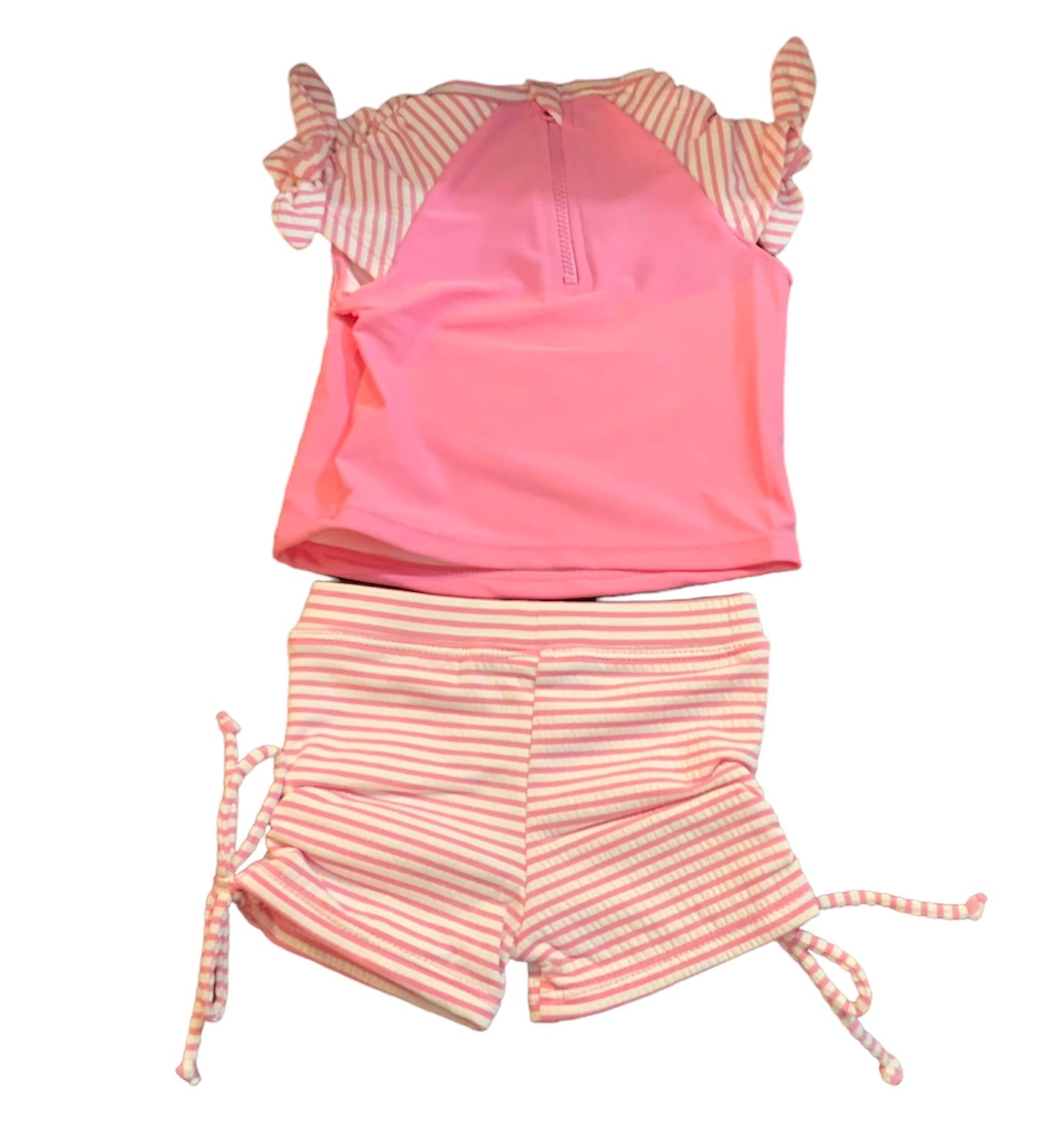 MID Pink Stripe Tropical 2PC Swimsuit - S24