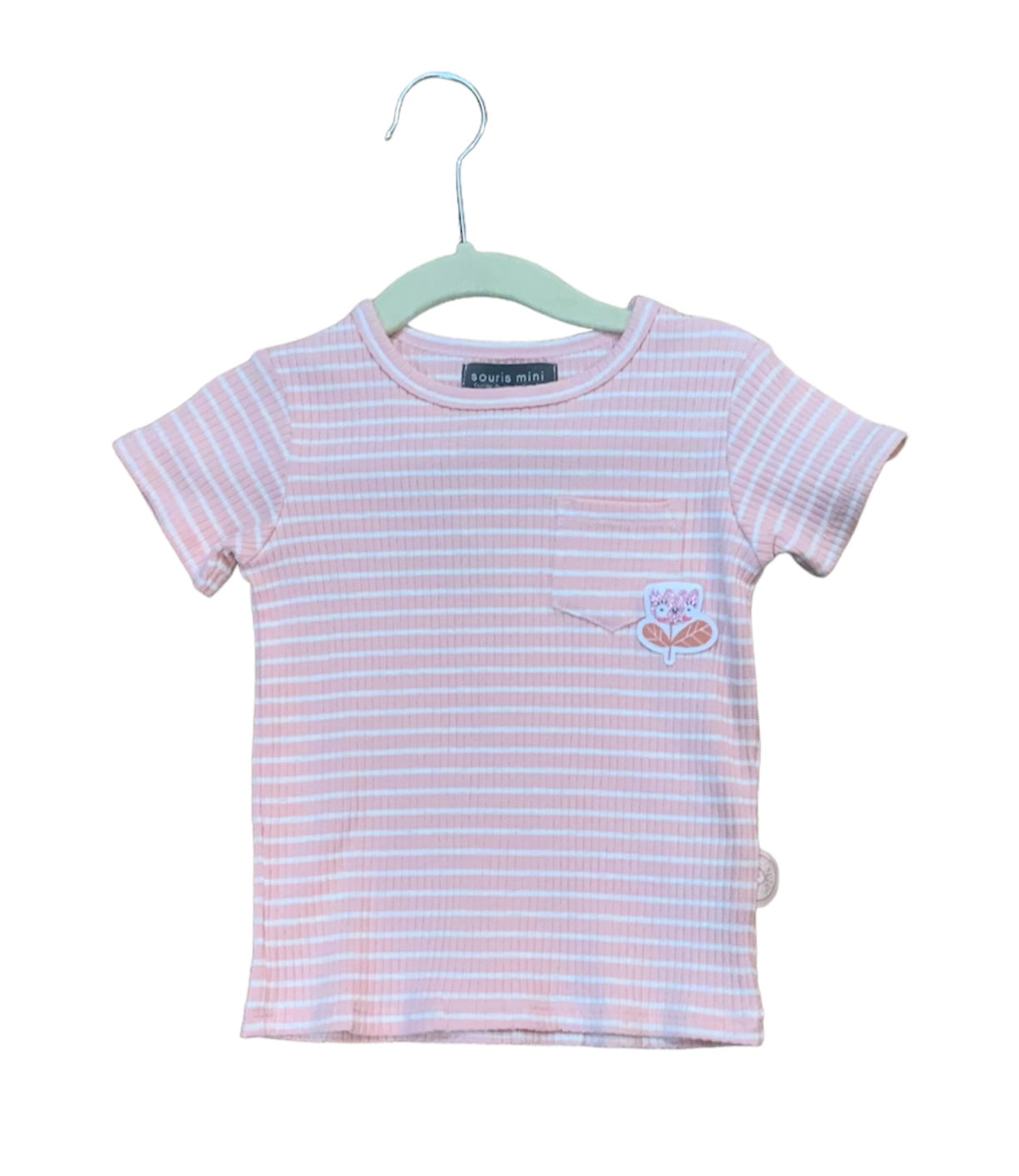 Souris Mini Pink Striped Tee-SP21