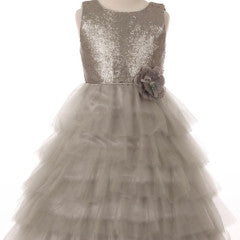 Cinderella Couture Sequinned Ruffle Dress