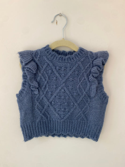 Mayoral Knitted Blue Sweater Vest FA23