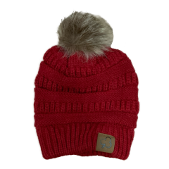 Clover Cottage Pom Pom Beanies W21 Red