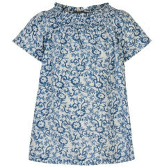 Creamie Blue Flowered Top SP22