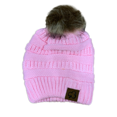 Clover Cottage Pom Pom Beanies W21 Light Pink