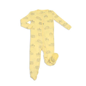 Silkberry Baby Footed Sleeper With Zipper S22 Yellow Jeep